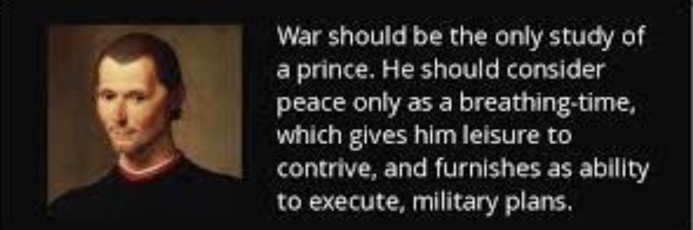 Nicollo Machiavelli (1489 – 1527)