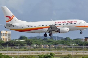 Een toestel van Surinam Airways. Foto: Reismedia