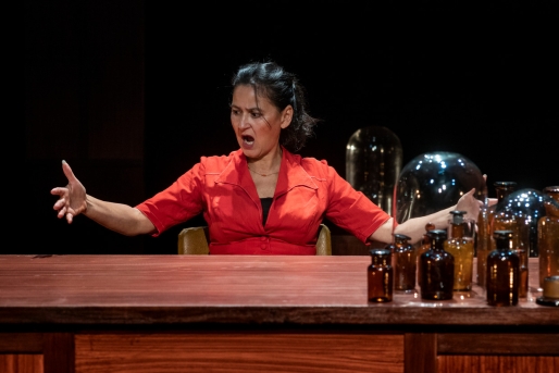 Bodil de la Parra in ‘Het verbrande huis’ Beeld Ben van Duin Bodil de la Parra in ‘Het verbrande huis’ Beeld Ben van Duin