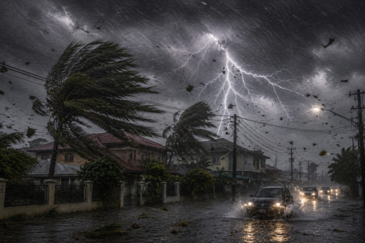 Meteorologische Dienst waarschuwt voor zware regenval en Sibi Busi