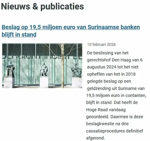 Acht jaar procederen, geen teruggave: beslag 19,5 miljoen euro blijft