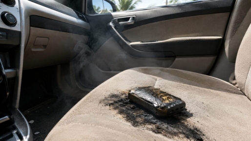 Powerbank veroorzaakt autobrand bij Politieacademie