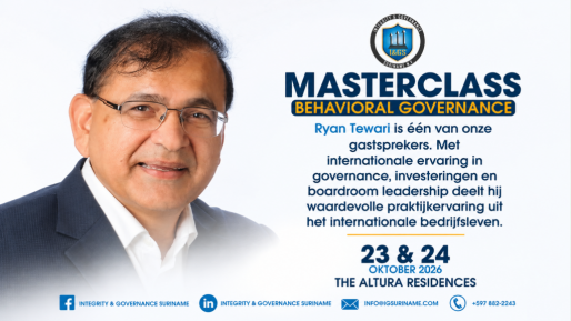 Ryan Tewari deelt internationale boardroomervaring tijdens I&GS masterclass Behavioral Governance