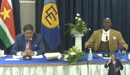 President Chan Santokhi en vp Ronnie Brunswijk houden heel binnenkort een politieke top over kwestie Abop/PL-fractie President Chan Santokhi en vp Ronnie Brunswijk houden heel binnenkort een politieke top over kwestie Abop/PL-fractie