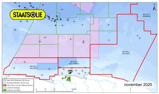 Staatsolie start seismisch onderzoek in ondiep zeegebied