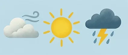 Zon en lokaal stevige regenbuien 