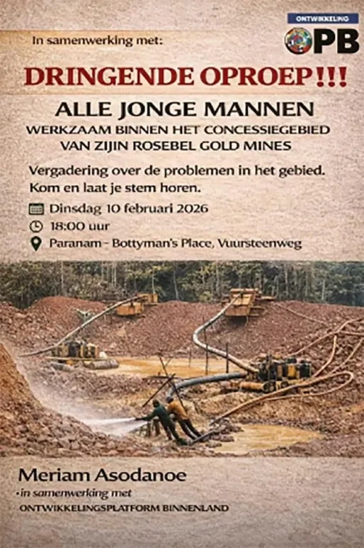 Goudzoekers Rosebel-Zijin weigeren ontruiming en noemen zich geen illegalen