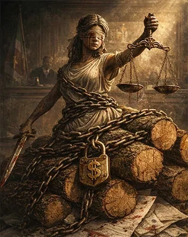 Dossier houtexport 7: Column: De misdaad die een vonnis heet