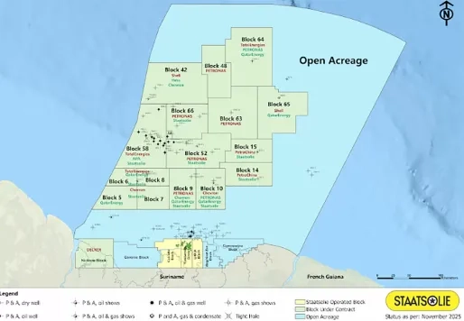 Staatsolie keurt commercieel veld voor gasontdekking Sloanea-1 in Blok 52 goed