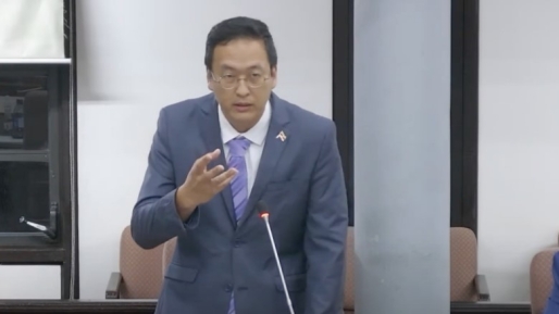 NDP-parlementariër Stephen Tsang. Beeld: DNA TV NDP-parlementariër Stephen Tsang. Beeld: DNA TV